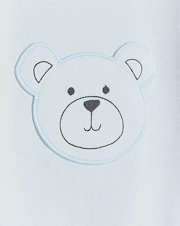 River Island Baby boys embroidered bear sleepsuit< 6 Mths - 2 Yrs