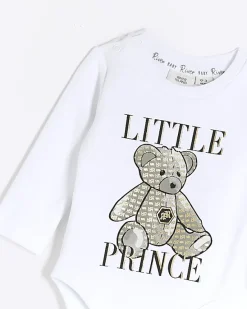 River Island Baby boys Bear Graphic Bodysuit< 6 Mths - 2 Yrs