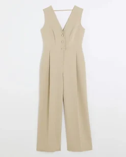 River Island Beige bow blazer jumpsuit< Jumpsuits & Playsuits