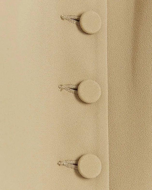 River Island Beige button front waistcoat< Suits & Tailoring