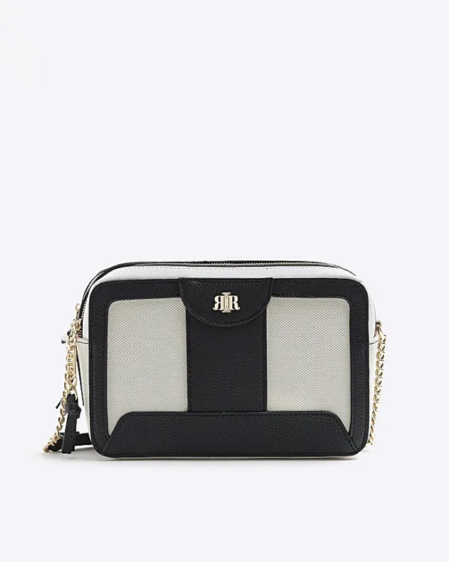 River Island Beige canvas boxy cross body bag< Bags, Purses & Luggage