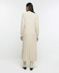 River Island Beige high neck jumper maxi dress< Dresses