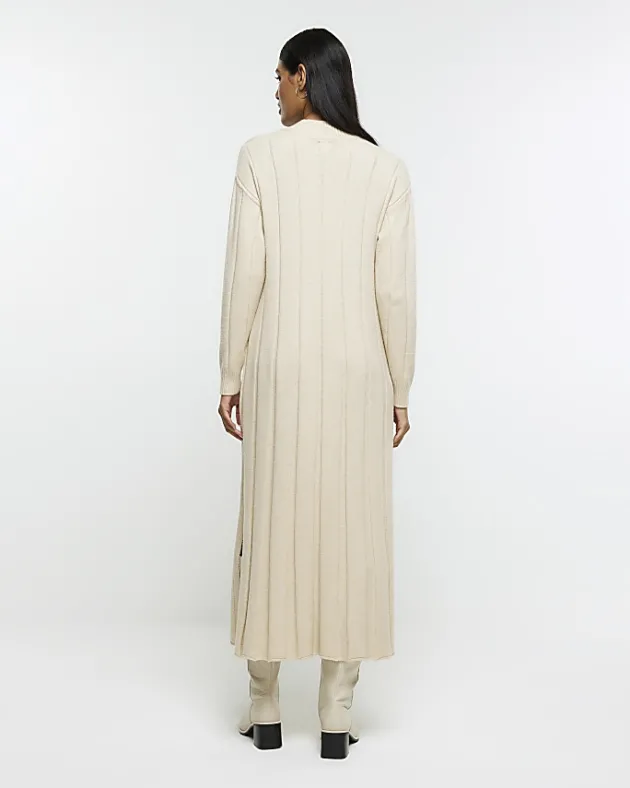 River Island Beige high neck jumper maxi dress< Dresses