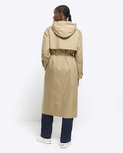 River Island Beige Hooded Parka Jacket< Coats & Jackets