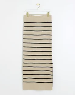 River Island Beige knit stripe maxi skirt< Skirts