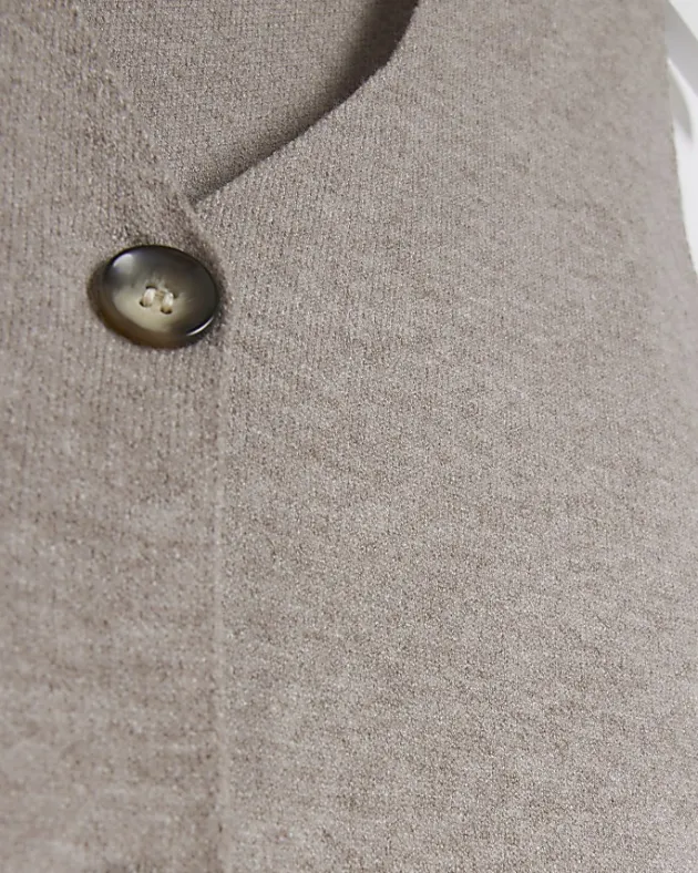 River Island Beige knit waistcoat< Co-ord Sets