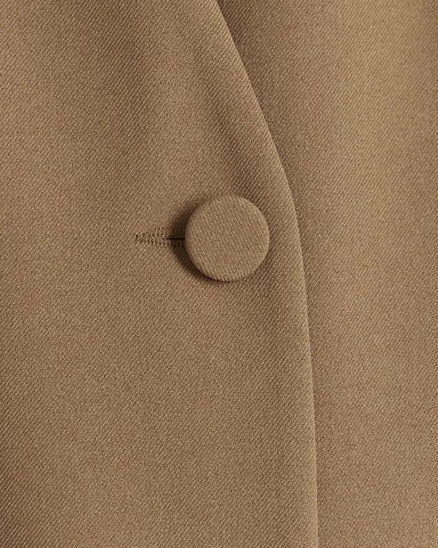 River Island Beige longline button up waistcoat< Suits & Tailoring