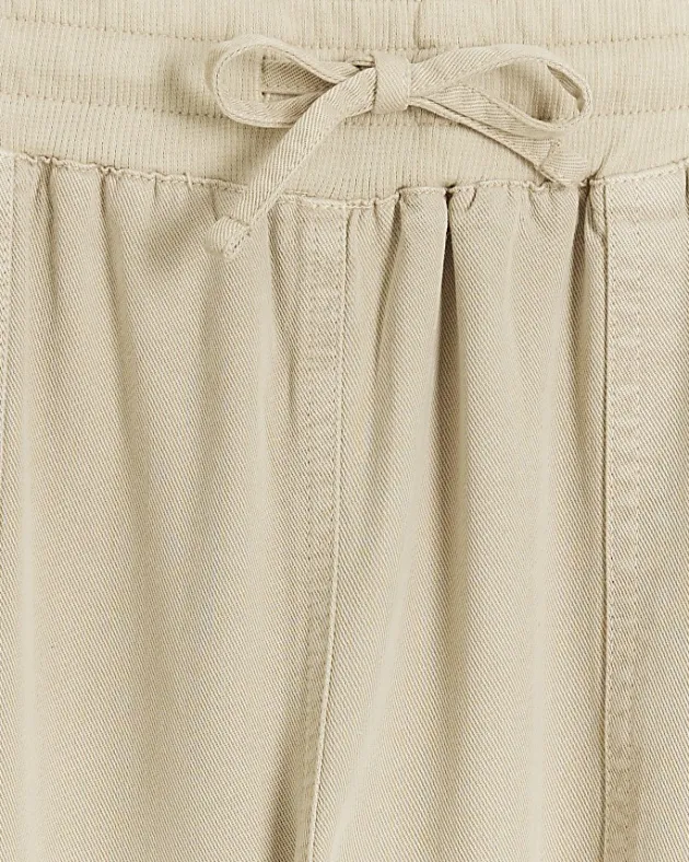 River Island Beige lyocell elasticated joggers< Trousers