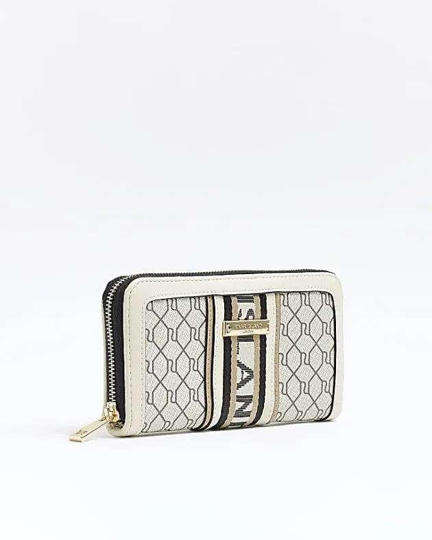River Island Beige monogram front purse< Bags, Purses & Luggage