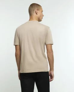 River Island Beige multipack of 5 slim fit t-shirts< Essentials