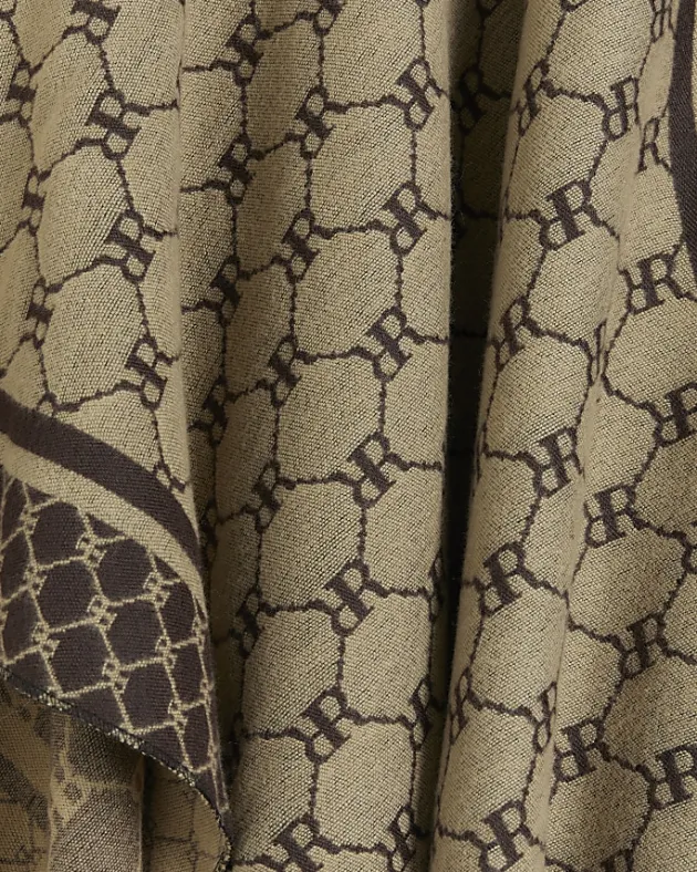 River Island Beige RI monogram cape< Accessories