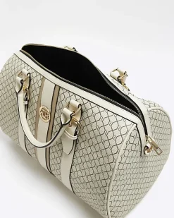 River Island Beige RI monogram travel bag< Bags, Purses & Luggage