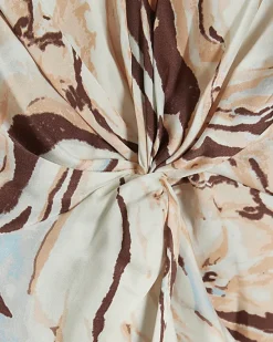 River Island Beige Satin Marble print Shift Mini Dress< Dresses