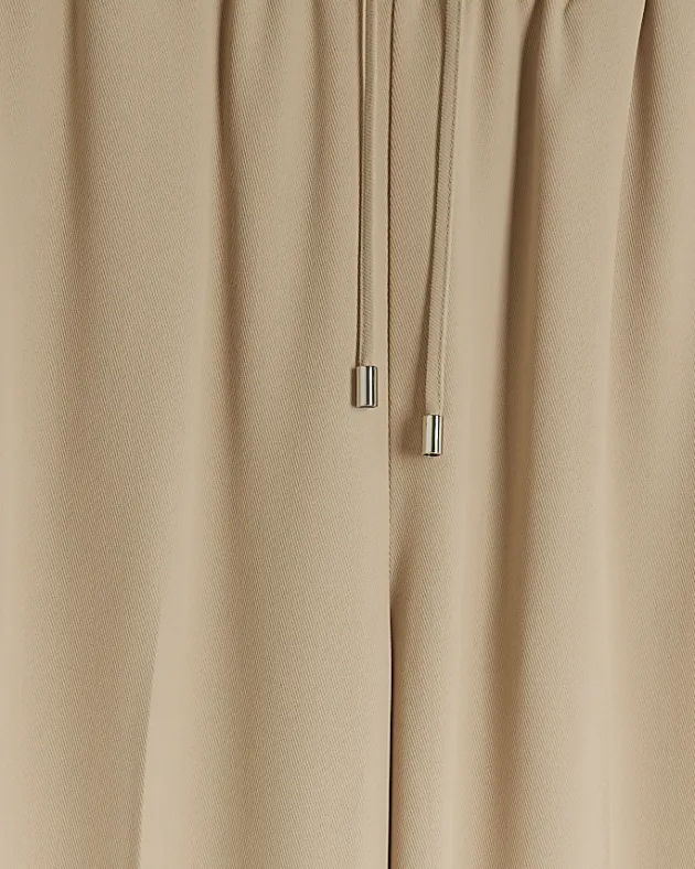 River Island Beige side stripe wide leg joggers< Trousers