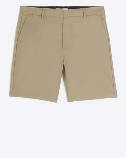 River Island Beige slim fit chino short< Shorts