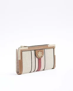 River Island Beige stripe canvas purse< Bags, Purses & Luggage