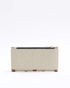 River Island Beige stripe canvas purse< Bags, Purses & Luggage