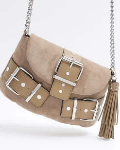 River Island Beige suedette buckle shoulder bag< Bags, Purses & Luggage