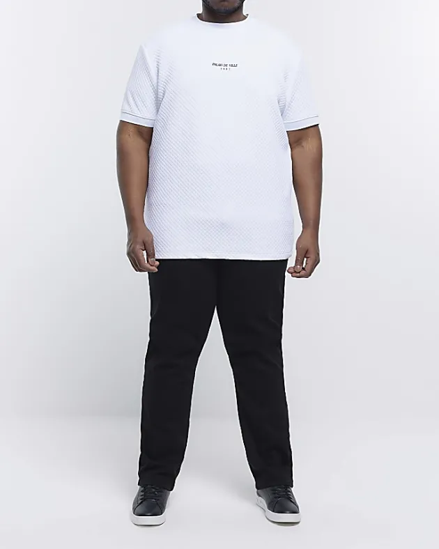 River Island Big & Tall slim fit quilted t-shirt< Big & Tall