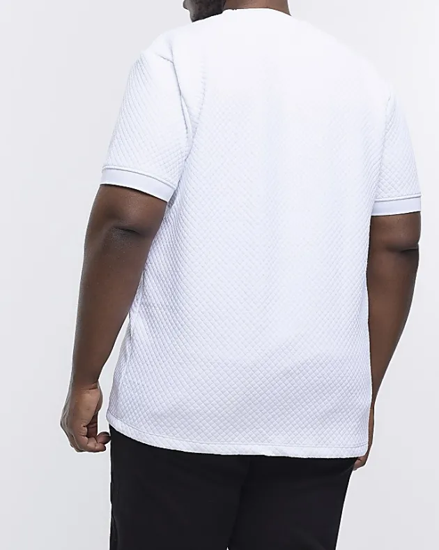 River Island Big & Tall slim fit quilted t-shirt< Big & Tall