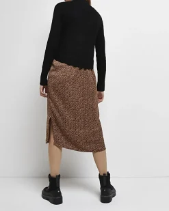River Island 2 in 1 leopard maternity midi dress< Maternity