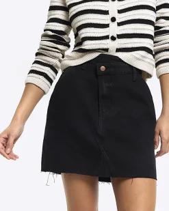 River Island asymmetric waist denim mini skirt< Skirts