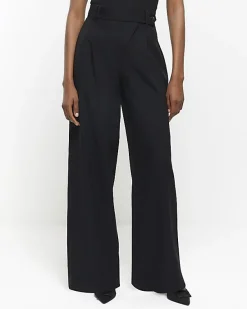 River Island asymmetric waist wide leg trousers< Trousers