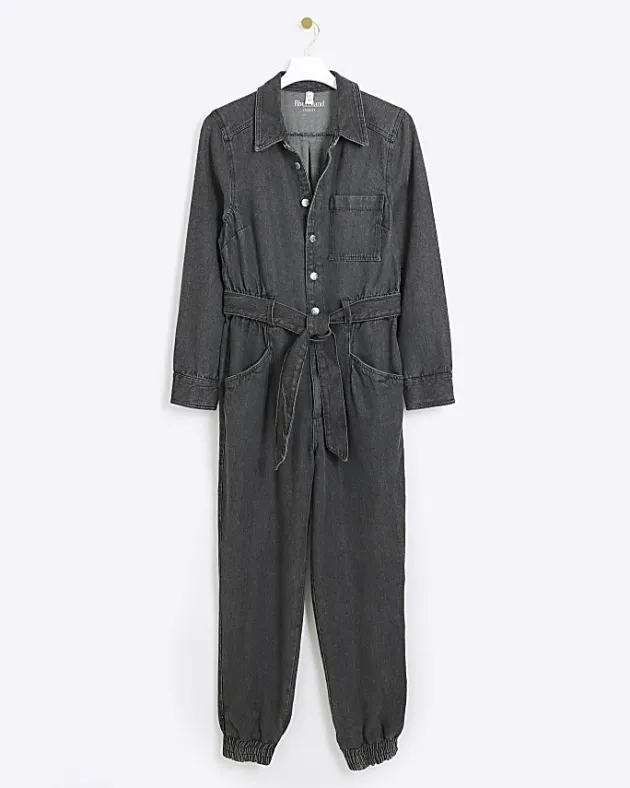 River Island belted denim jumpsuit< Jumpsuits & Playsuits