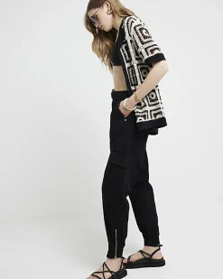 River Island belted utility cargo trousers< Trousers