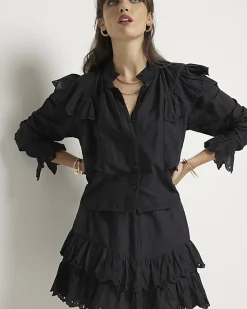 River Island broderie frill mini skirt< Skirts