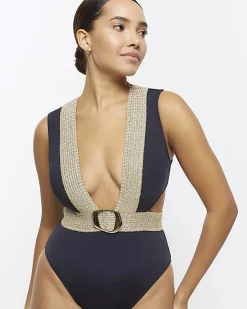 River Island buckle plunge swimsuit< Swimwear & Beachwear