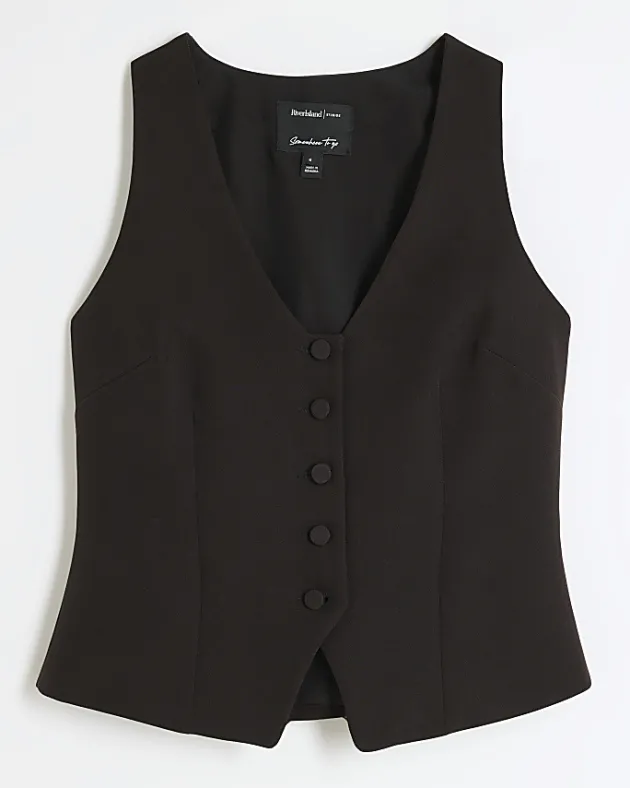 River Island button front waistcoat< Suits & Tailoring