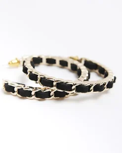 River Island Chain Thread Hoop Earrings< Jewellery