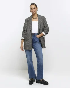 River Island check rolled sleeve blazer< Suits & Tailoring