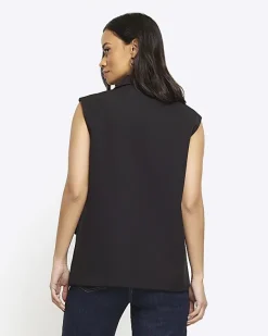 River Island collar V-neck waistcoat< Suits & Tailoring