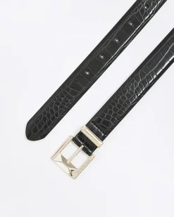 River Island croc embossed buckle belt< Accessories
