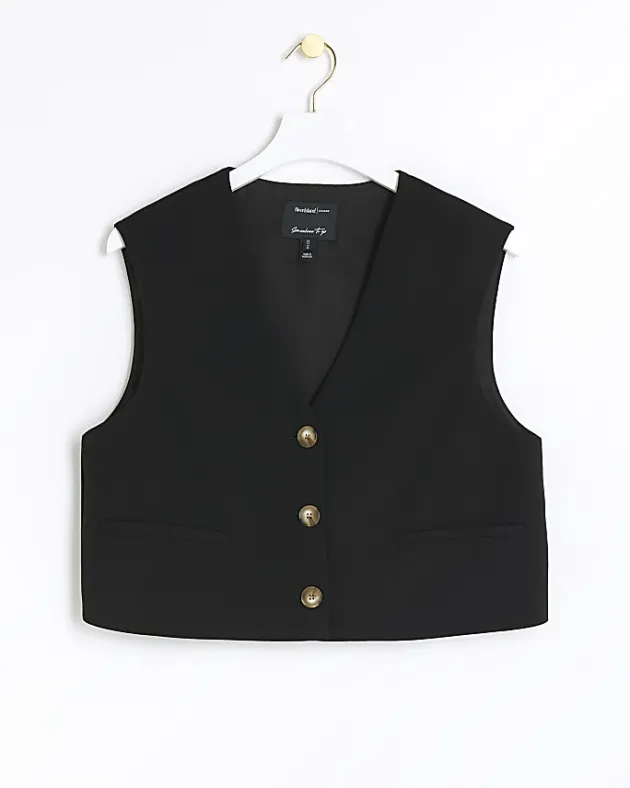 River Island Cropped Waistcoat< Suits & Tailoring
