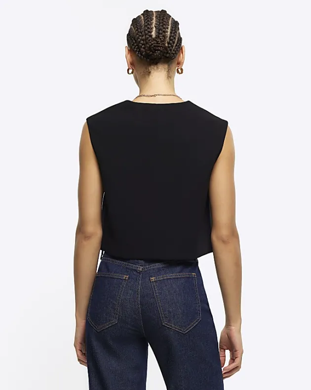 River Island Cropped Waistcoat< Suits & Tailoring