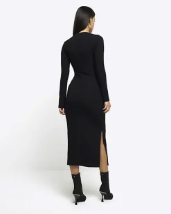 River Island drape front bodycon midi dress< Dresses