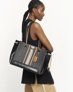 River Island embossed monogram tote bag< Bags, Purses & Luggage
