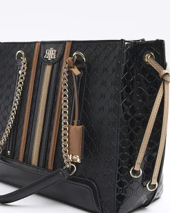 River Island embossed monogram tote bag< Bags, Purses & Luggage