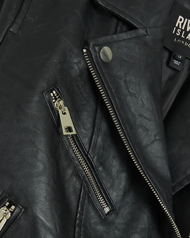 River Island faux leather biker jacket< Coats & Jackets