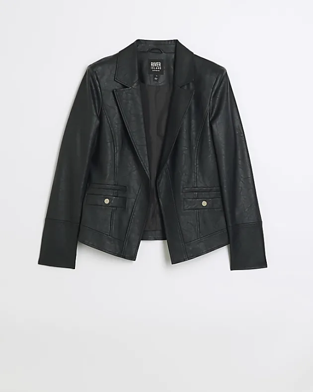 River Island Faux Leather Blazer< Coats & Jackets