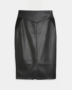 River Island faux leather pencil skirt< Skirts