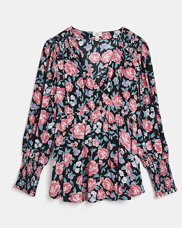River Island floral maternity wrap top< Maternity