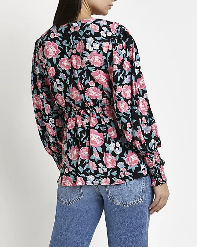 River Island floral maternity wrap top< Maternity