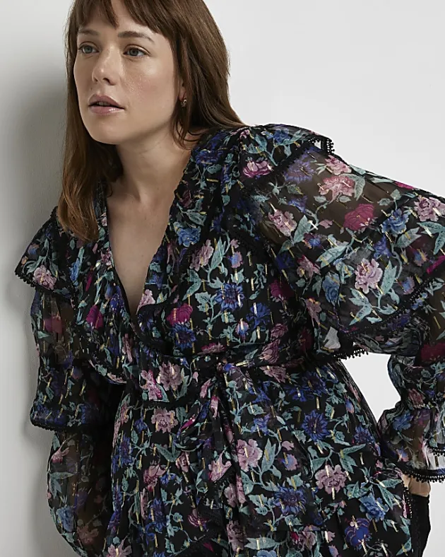 River Island floral print maternity blouse< Maternity