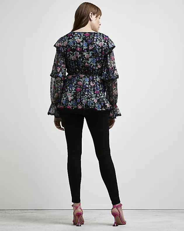 River Island floral print maternity blouse< Maternity