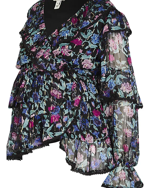 River Island floral print maternity blouse< Maternity