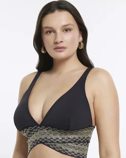 River Island fuller bust plunge bikini top< Swimwear & Beachwear